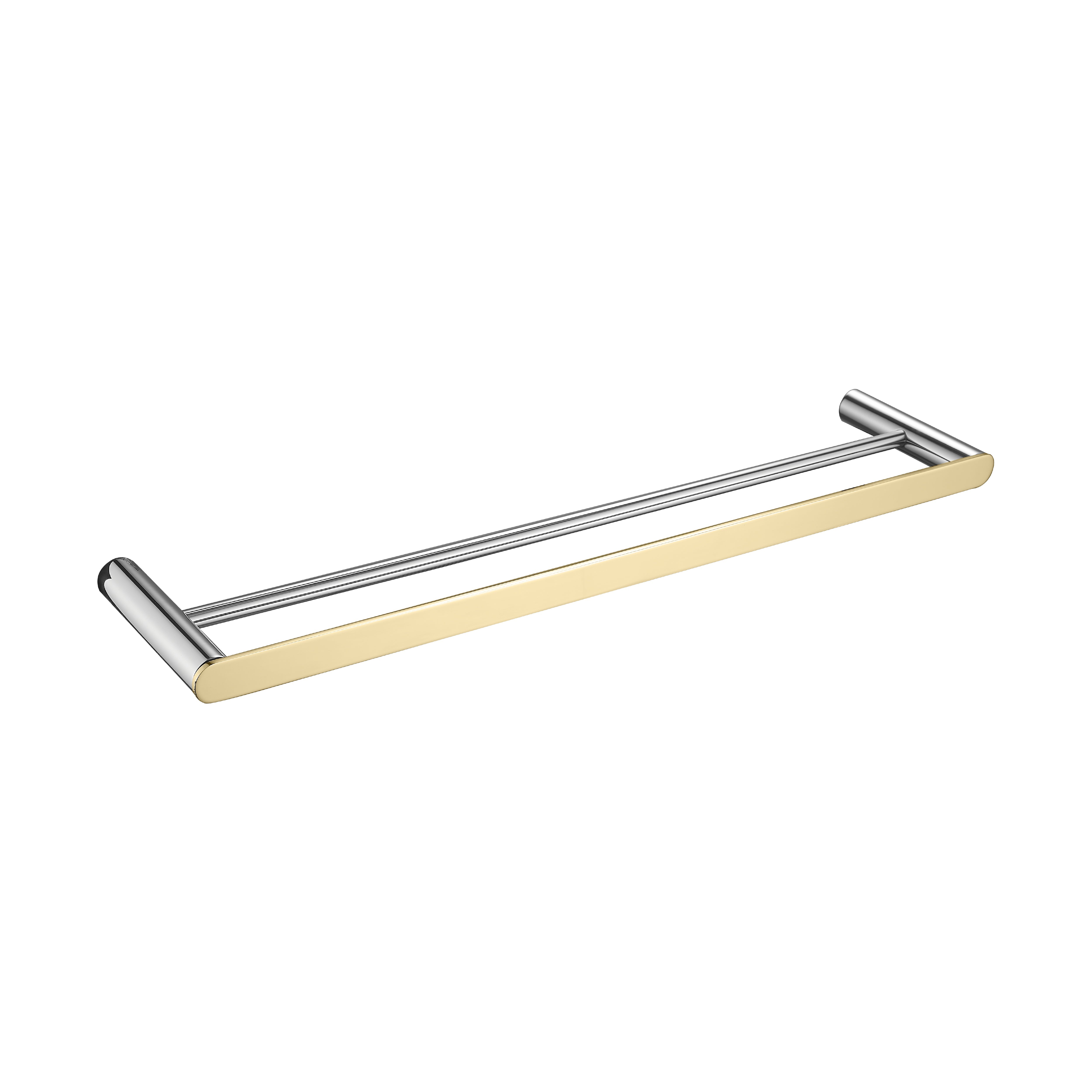 Toallero Barra F9200-5 Base Redonda Minimalista Ss 304 Cromado & Gold - Fratelli